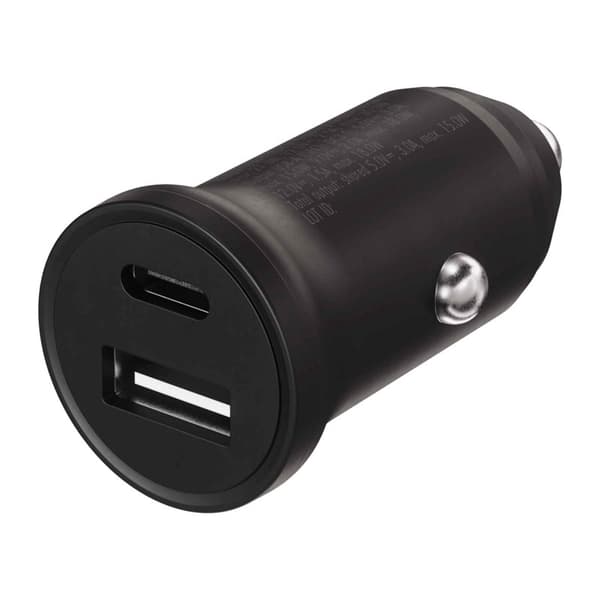 X2O 30W dobbelt biloplader USB-C/A sort
