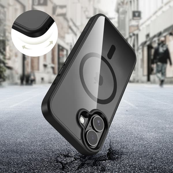 Tech-Protect Mobilskal till iPhone 17 Magsafe Matte - Svart/Clear