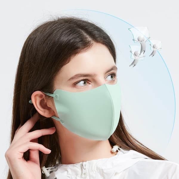 Tvättbar mask Munskydd Skyddsmask Grå