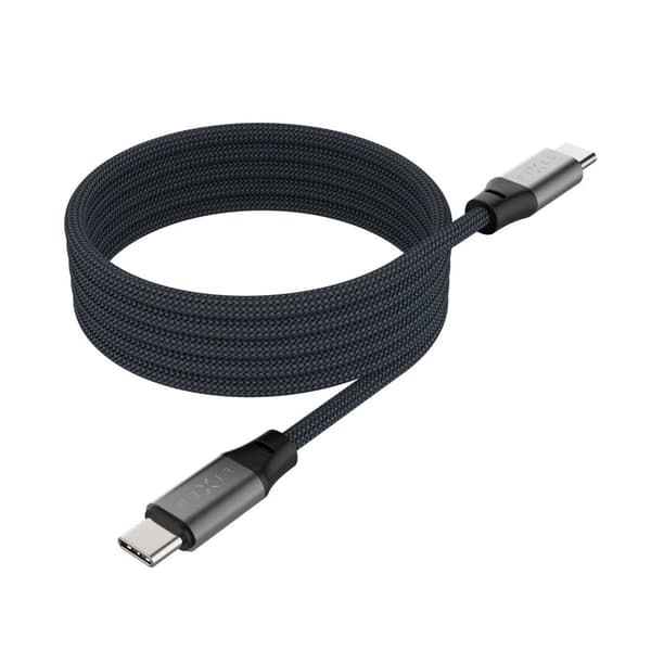 FIXED MAGNETIC 240W USB-C/C sammenfiltringsfri kabel 1.2m Sort