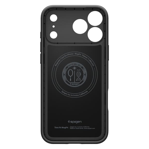 Spigen telefontaske til iPhone 17 Pro Max Magsafe Thin Fit - Sort