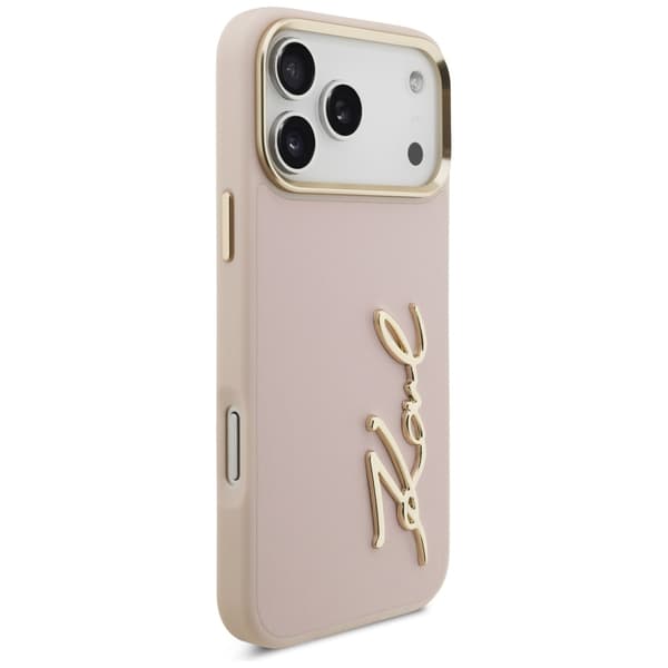 Karl Lagerfeld Mobilcover til iPhone 17 Pro Script Logo - Rosa