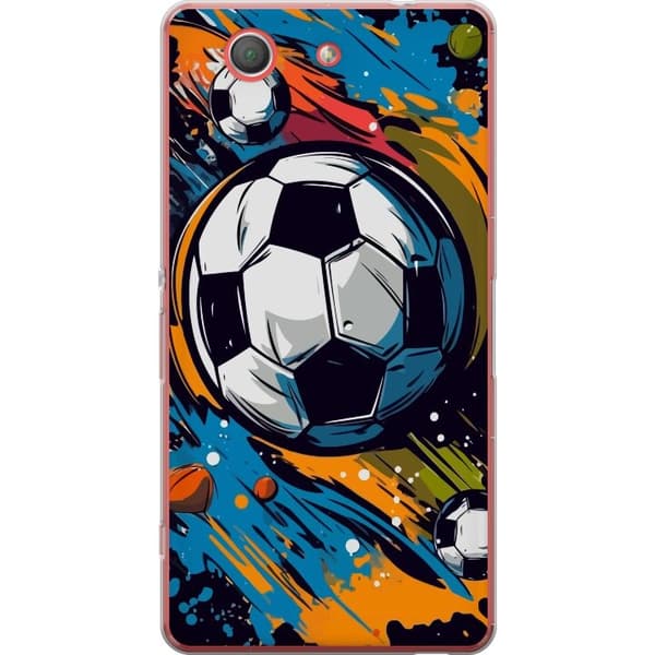 Telefontaske til Sony Xperia Z3 Compact med fodbolde