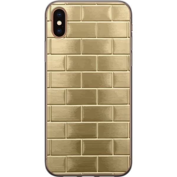 Telefontaske til Apple iPhone X med gyldne mursten