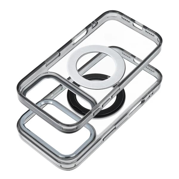 Mobilskal Magafe iPhone 17 Pro Frame Circle med Stand - Svart