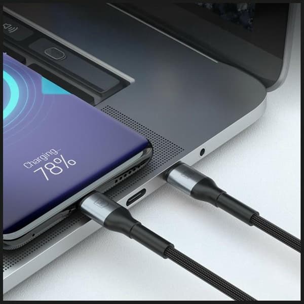 3MK USB-C til USB-C 60W kabel 20V/3A 5m N-SERIES Hyper - Sort