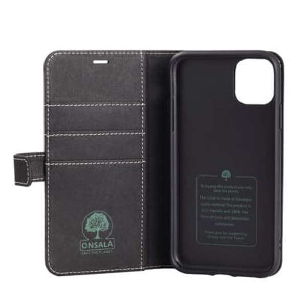 ONSALA Telefontaske Eco Sort - iPhone 12 Mini