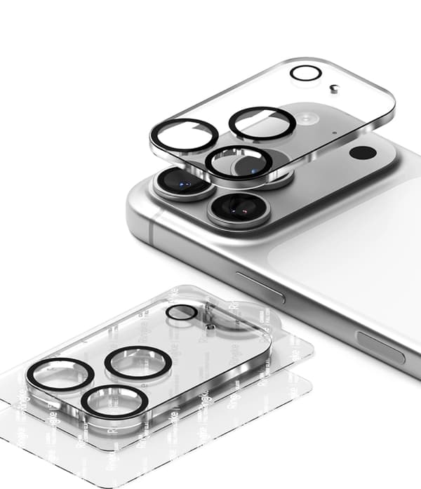 [2-Pack] Ringke Härdat Glas Kameraskydd För iPhone 18 Pro - Svart