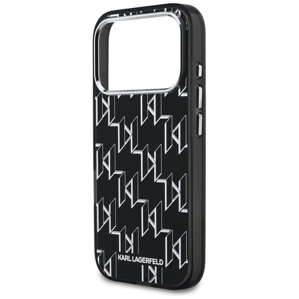Karl Lagerfeld Mobilcover til iPhone 17 Pro Max Magsafe KL Monogram - Sort