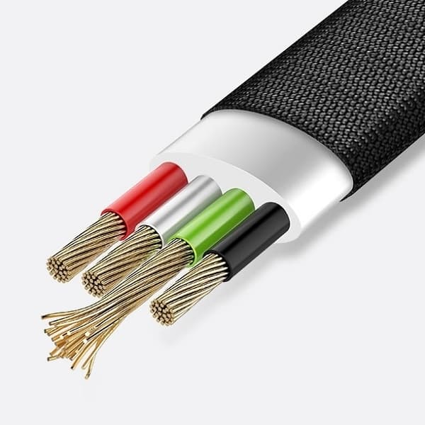 USAMS Flätad kabel U-Light USB-C 1,2m (US-SJ184) - Röd