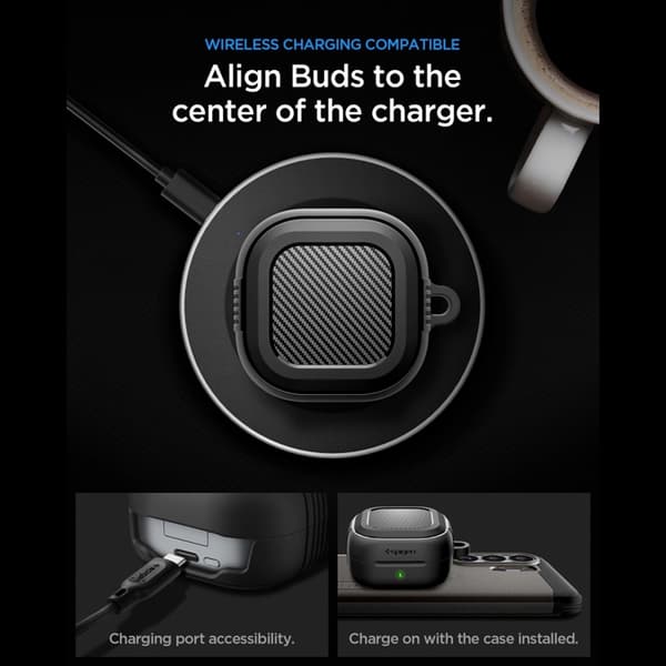 Spigen Cover Til Galaxy Buds 4/4 Pro Robust Armor - Mat Sort
