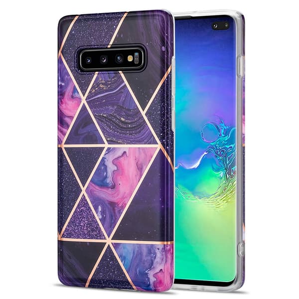 BOOM - Grid cover Galaxy S10 Plus - Lilla Marmor