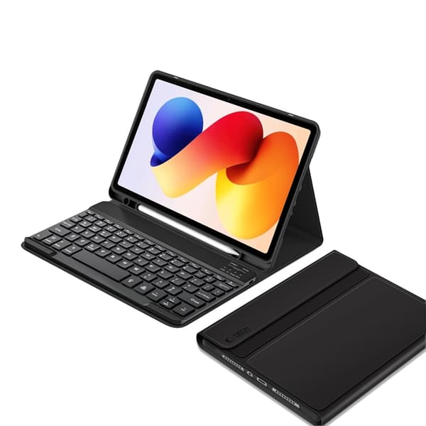 Tech-Protect Xiaomi Redmi Pad 2 Pro -kotelo näppäimistöllä - Musta