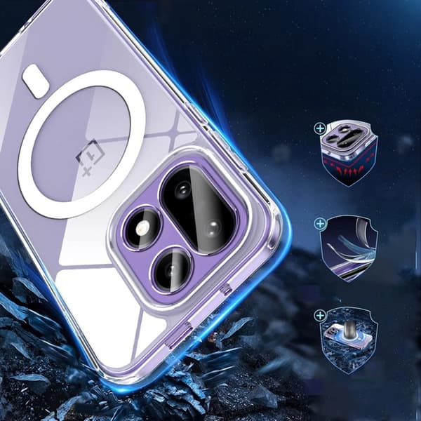 Tech-Protect Mobilskal För OnePlus 15 MagSafe Flexair Hybrid - Clear