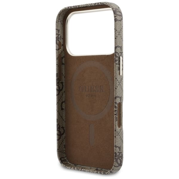 Guess telefontaske til iPhone 17 Pro MagSafe 4G Script - Brun