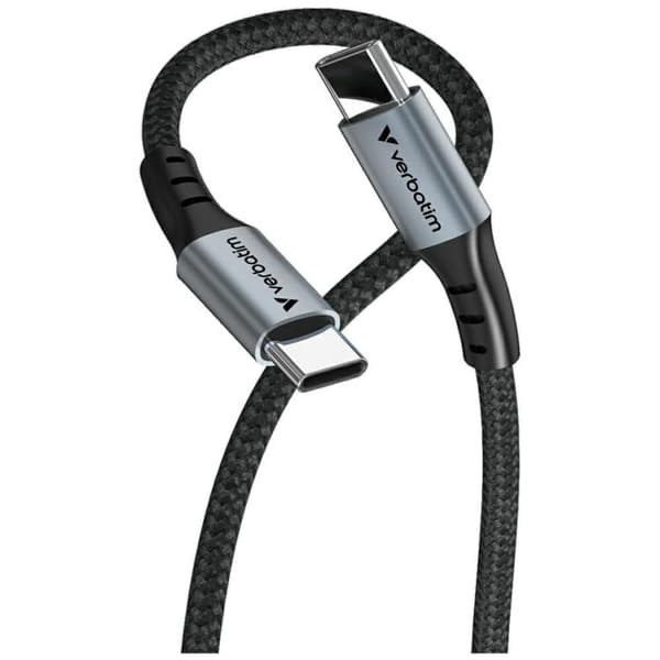 Verbatim USB-C til USB-C 100W Kabel 1.2m Sync & Charge 31846 - Sort