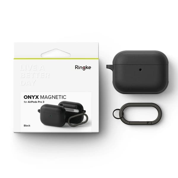 Ring Apple Airpods Pro 3 Etui Magsafe Magnetisk - Sort