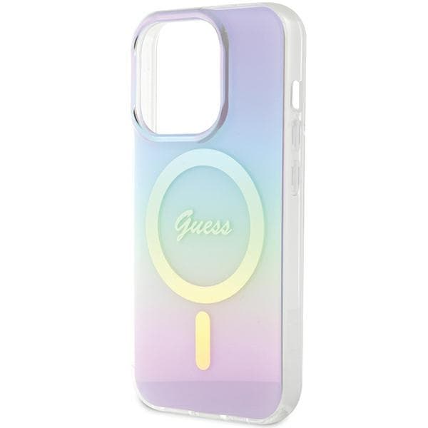 Guess Telefontaske til iPhone 15 Pro Max MagSafe IML Iriserende - Lilla