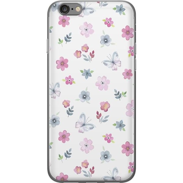 Taske til Apple iPhone 6 med blomster og sommerfugle