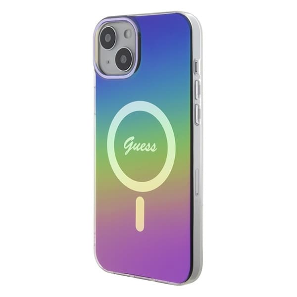 Guess telefontaske til iPhone 15 Plus/14 Plus MagSafe Iriscent - Rainbow