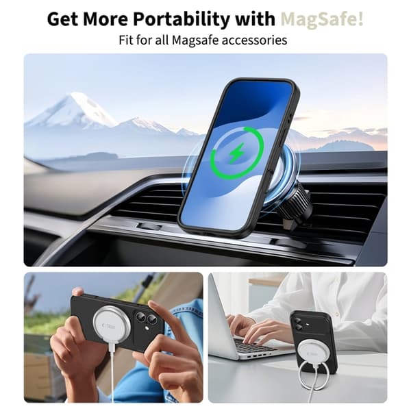 Tech-Protect iPhone 17 Magsafe Silikone Telefontaske - Sort