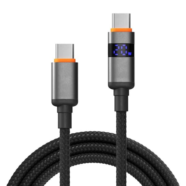 X2O Longlife LED-display 100W USB-C/C-kabel 1,5 m sort