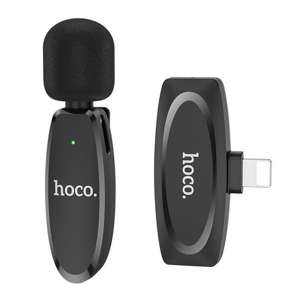 HOCO Trådløs Lavalier Mikrofon Lightning L15 - Sort