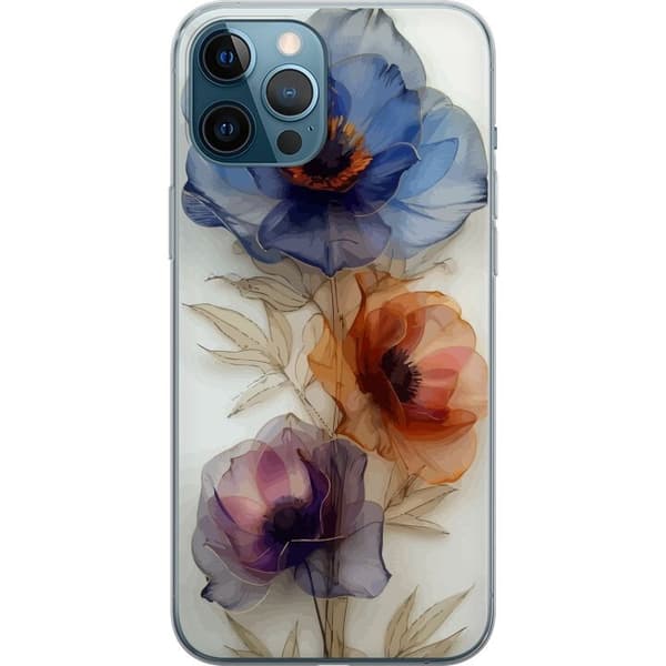 Taske til Apple iPhone 12 Pro Max med silkeblomster