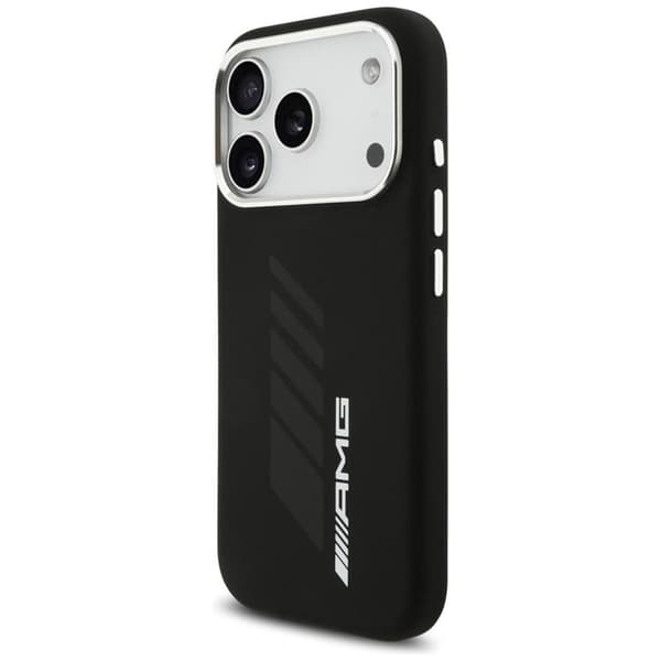 AMG telefontaske til iPhone 17 Pro MagSafe silikone oversize romber - sort
