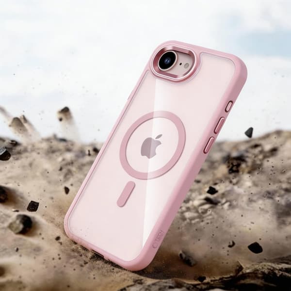 Tech-Protect Mobilskal För iPhone 16e/17e Magsafe Magmat - Rosa/Clear