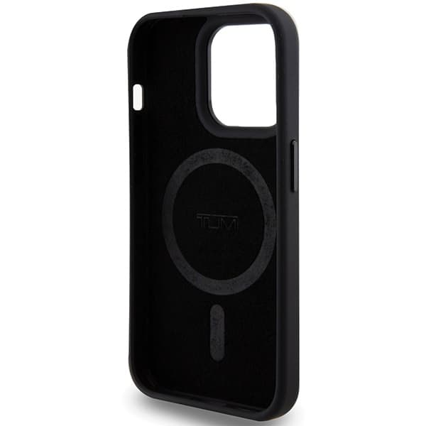 Tumi Mobilskal till iPhone 15 Pro MagSafe Leather Ballistic Pattern - Svart