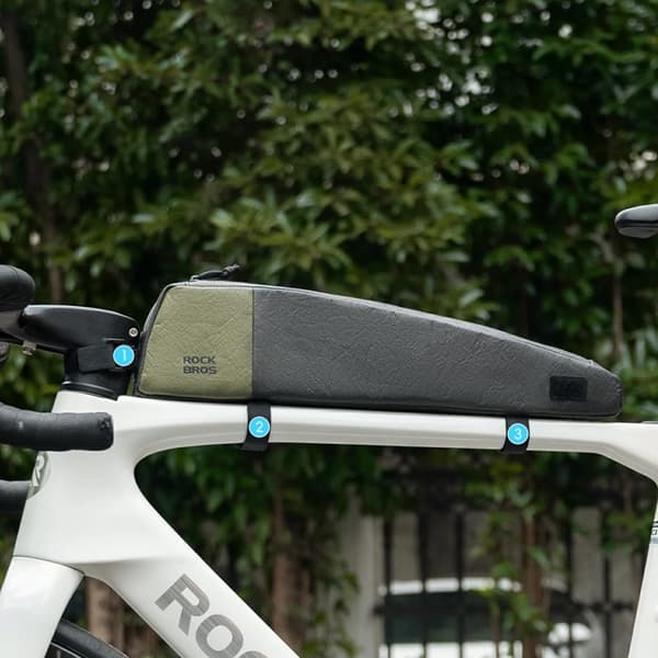 Rockbros Cykeltaske til overrør 0.9L DB005 - Grøn/Sort