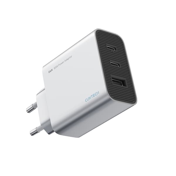 Cuktech Snabbladdare 65W 2xUSB-C 1xUSB-A GaN - Grå