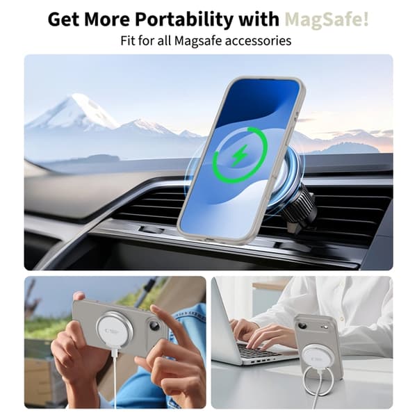 Tech-Protect Mobilskal till iPhone Air Magsafe Silikon - Stone Grå