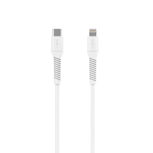 FIXED LIQUID silikonekabel USB-C/Lightning 1.2m Hvid