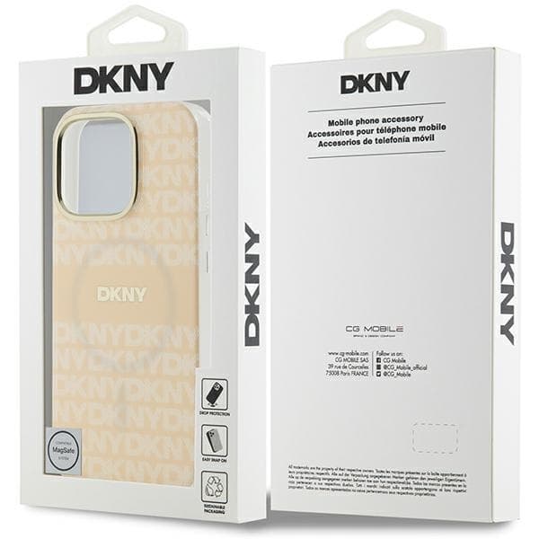 DKNY Mobilskal till iPhone 16 Pro MagSafe Repeat Texture Pattern - Rosa