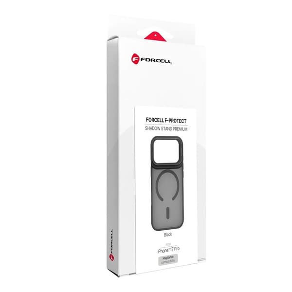 Forcell Mobilcover Magsafe Til iPhone 17 Pro Shadow Stand - Sort