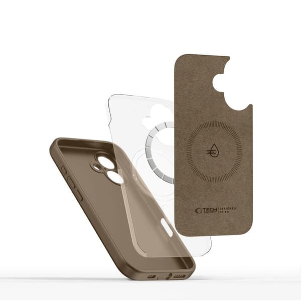 Tech-Protect Mobilskal För iPhone 16e/17e Magsafe Silikon - Brun