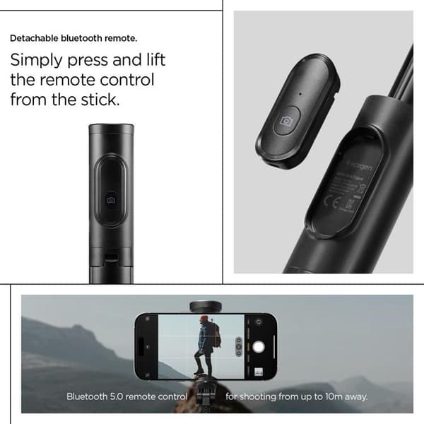 Spigen Selfiestick Tripod Bluetooth S541W - Svart