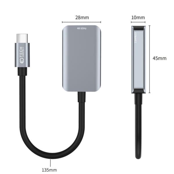 Tech-Protect USB-C til HDMI Adapter Ultraboost - Sort