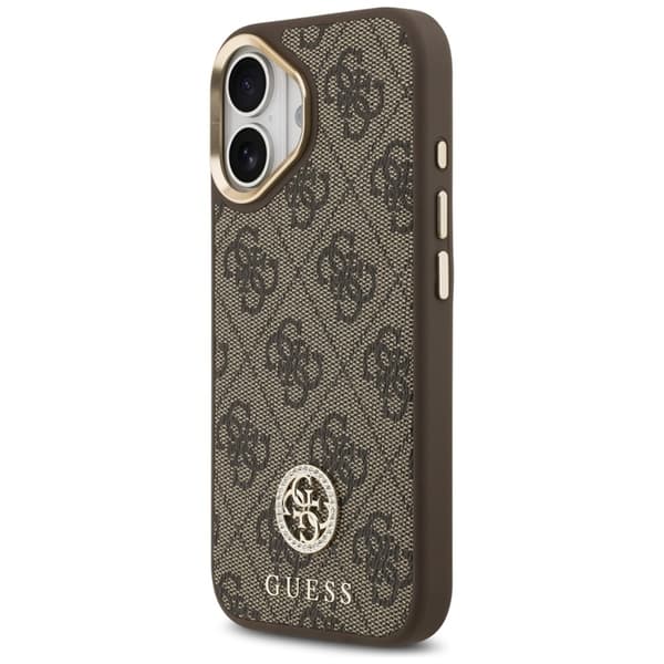 Guess Mobilcover til iPhone 17 Magsafe Strass Logo - Brun