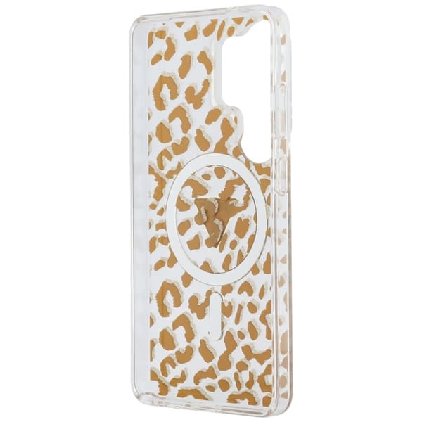 Guess Mobilskal För Galaxy S26 Ultra MagSafe IML Leopard Print Triangle