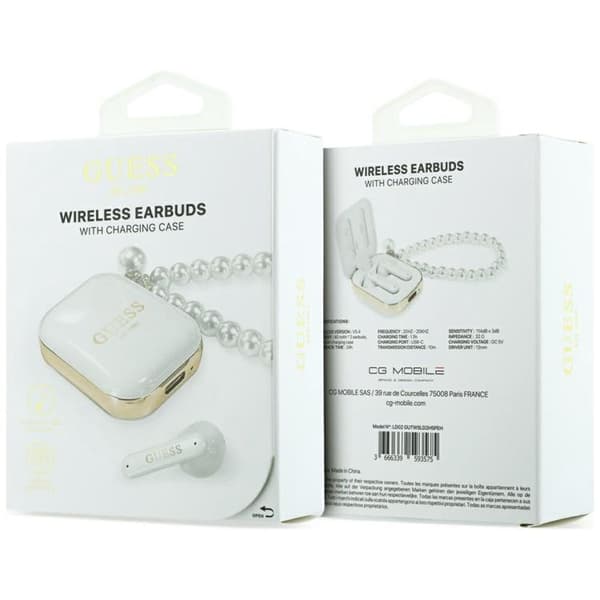Guess TWS In-Ear Hörlurar Pearl Strap - Vit