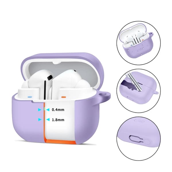 Tech-Protect Galaxy Buds 3/3 Pro Skal Silikon Hook - Lavender