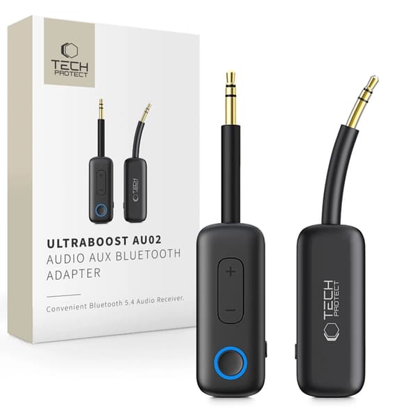 Tech-Protect Aux-adapteri Bluetooth Ultraboost AU02 - Musta
