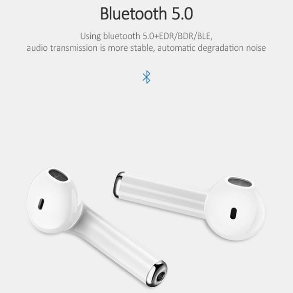 USAMS LU-serie Bluetooth Hörlurar 5.0 TWS - Vit