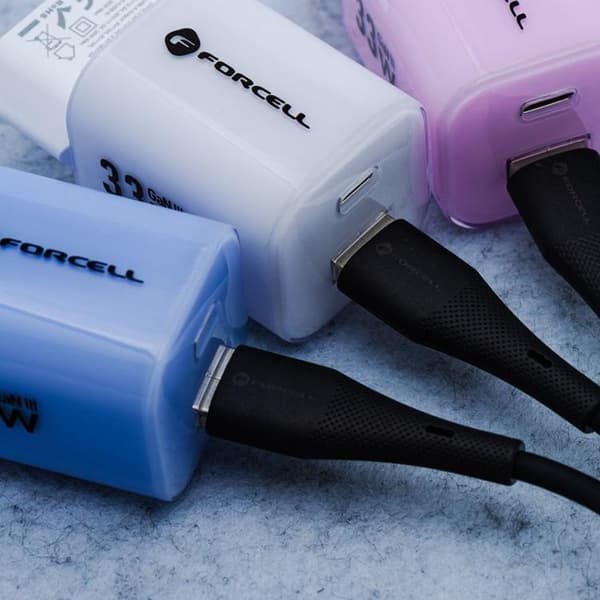 FORCELL USB-A til USB-C 66W Kabel 3A 1m QC4.0 Silikone C342 - Sort