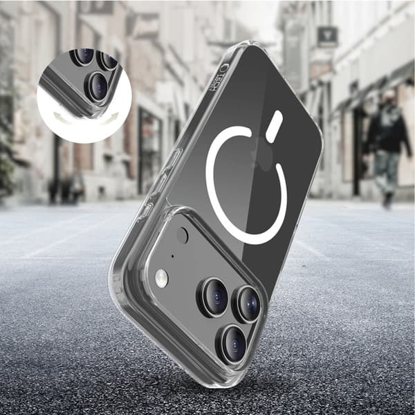 Tech-Protect Telefontaske til iPhone 17 Pro Magsafe Flexair Hybrid - Klar