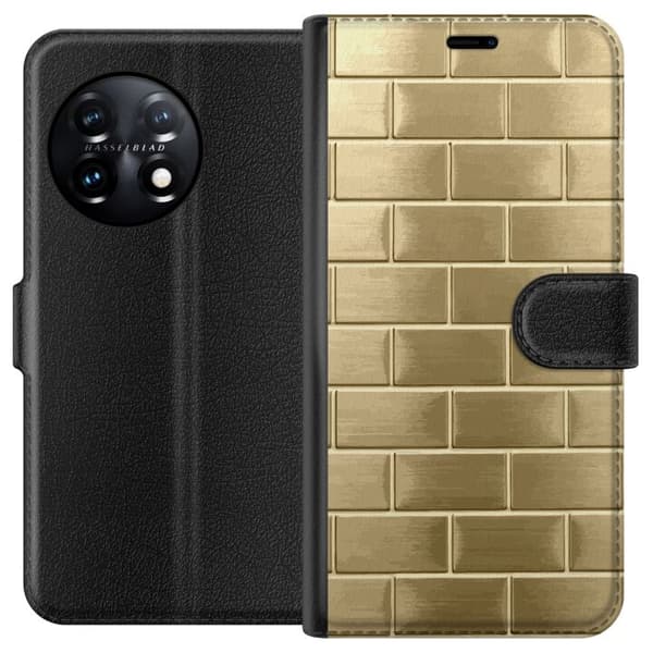 OnePlus 11 tegnebogsetui med gyldne mursten