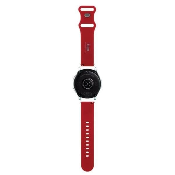 Hello Kitty Galaxy Watch (22mm) ranneke Kitty Head Silikoni - Punainen